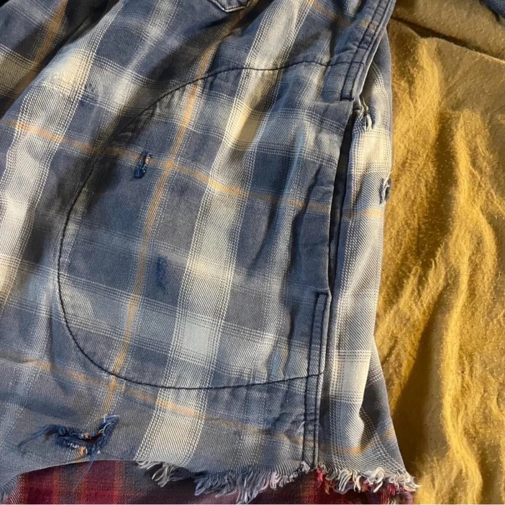 Free People Deconstructed Oversized Plaid Shirt Jacket - Picture 8 of 9